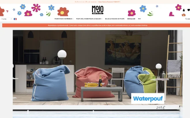 Page d'accueil de la boutique MOJO Born to chill